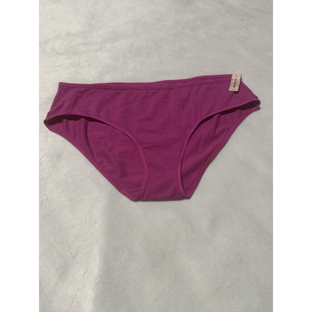 Victoria's Secret Cotton Hipster Panty Pink Magenta Logo Trim NWT Size XL
